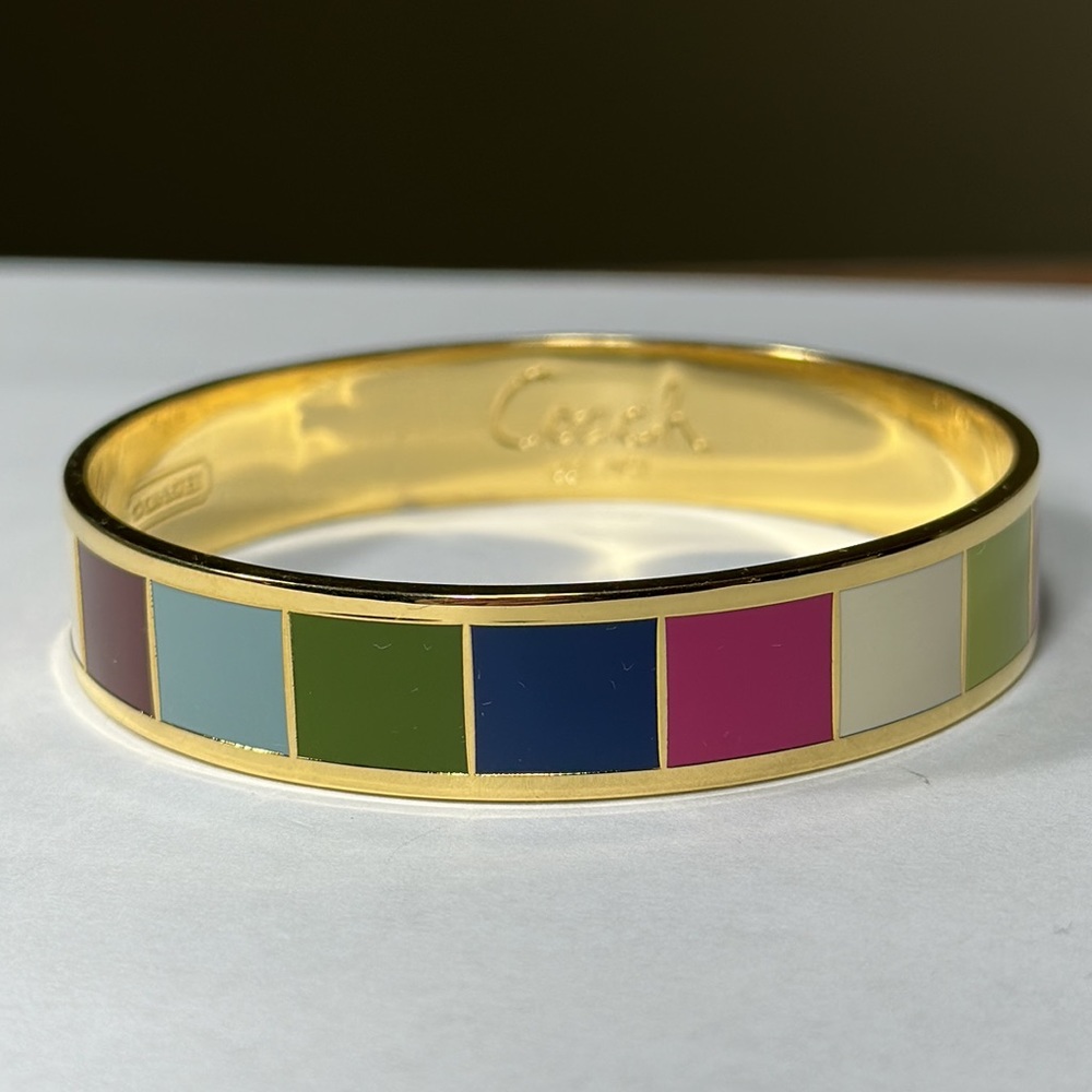 COACH Legacy Stripe Bangle Bracelet - Picture 3 of 7